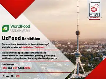 دعوة لحضور فعاليات مشاركتنا في معرض UZFOOD – رقم الستاند C9
