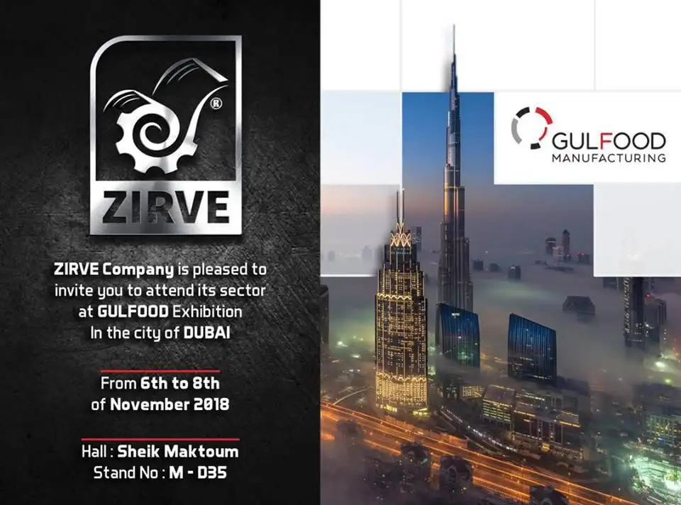 An invitation to attend our participation in the GULFOOD exhibition - DUBAI 2018