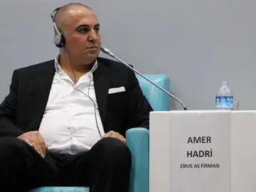 making a statement in front of representatives from the united nations and the turkish government