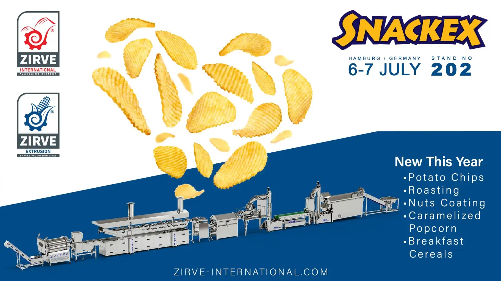 Приглашение посетить стенд ZIRVE EXTRUSION на выставке SNACKEX 2022