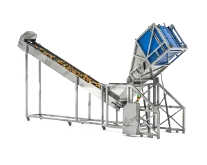 وحدة استقبال وتغذية البطاطا | خط انتاج شيبس البطاطس الطبيعي PC 500 | 