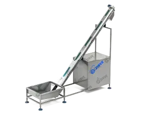 ناقل حلزوني لتصريف المياه ونقل البطاطا المقشرة | خط انتاج شيبس البطاطس الطبيعي PC 500 | 