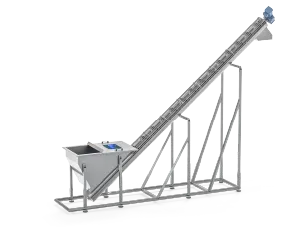 Screw Conveyor for  Transfer | Natural Potato Chips Production Line PC 600 | PC 600 potato chips production line (600 kg/h): AISI 304 hygienic build, continuous frying, oil & water filtration, seasoning and packaging. Contact Zirve.