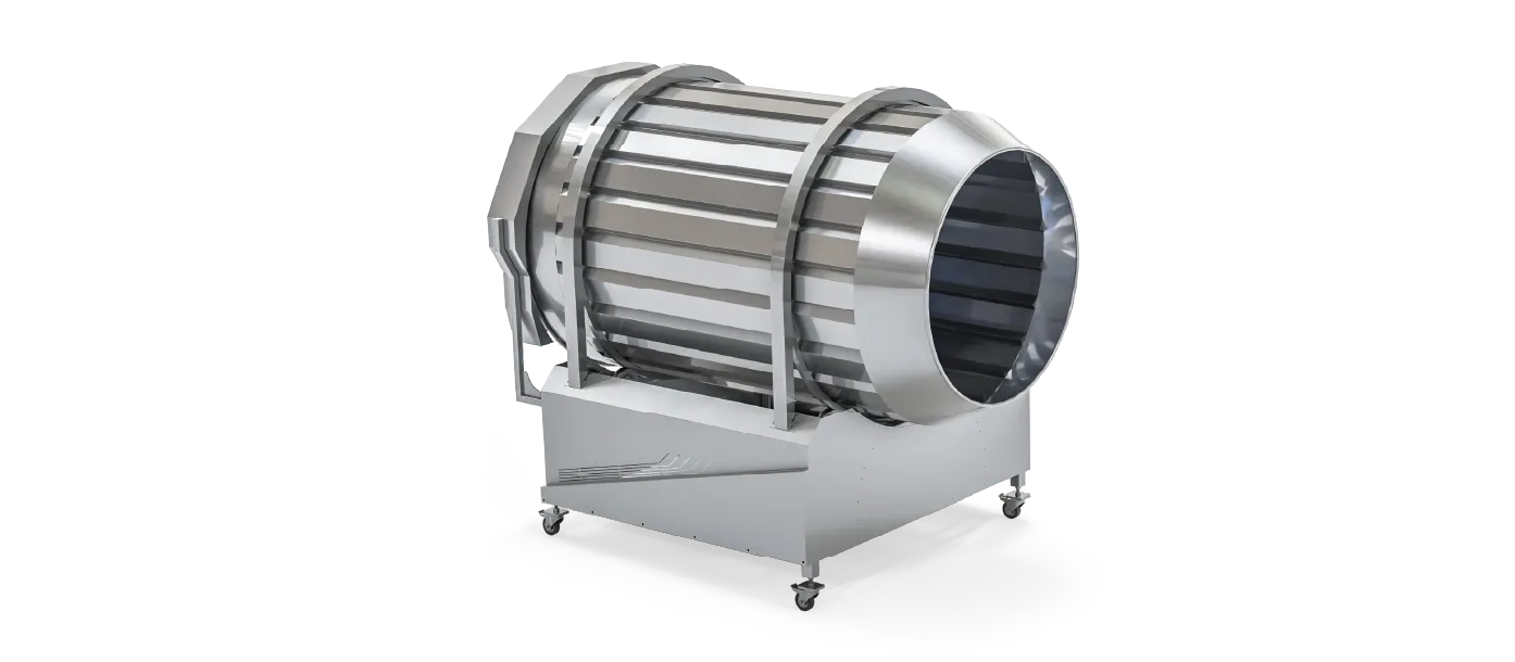 Seasoning Drum – 120 cm Diameter, 2 m Length with Automatic Flavor Spraying